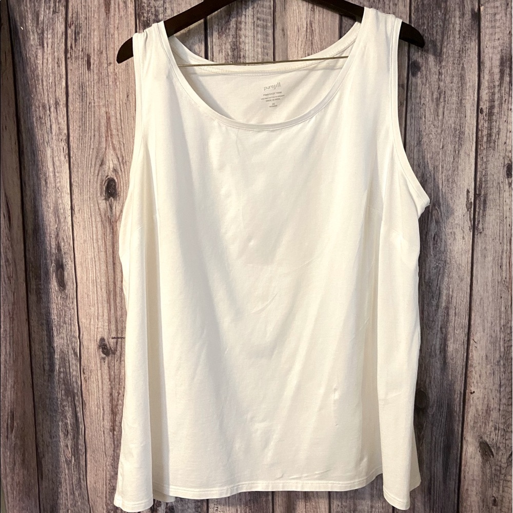 Pure Jill Pima Easy White Tank Size 2X